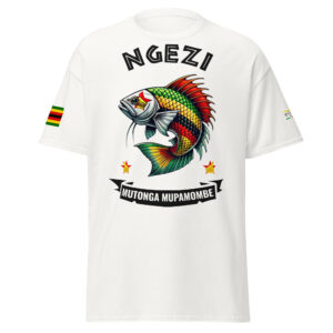 Ngezi Mutonga Mupamombe totem mutupo Zimbabwe t-shirt. Mureza collection