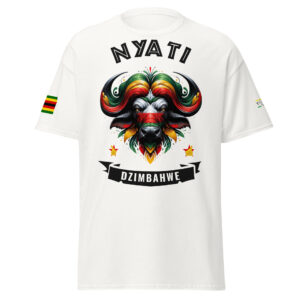 Nyati Dzimbahwe totem mutupo Zimbabwe t-shirt. Mureza collection